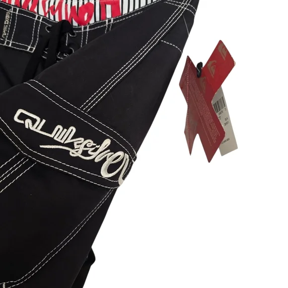 NWT Vintage Quiksilver Kelly Slater Men's Black Swim Board Shorts Trunks
